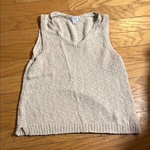 J crew  Cream V-Neck Sweater Versatile Knit